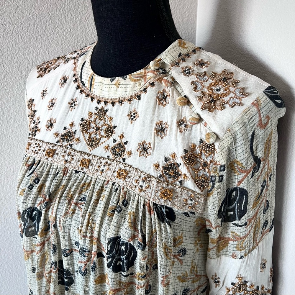 EXC • Free People Stroll Through the Meadow Blouse • - Picture 3 of 12